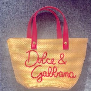 Dolce & Gabbana blooming straw tote baby